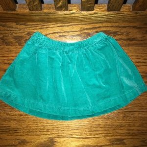 Green corduroy skirt